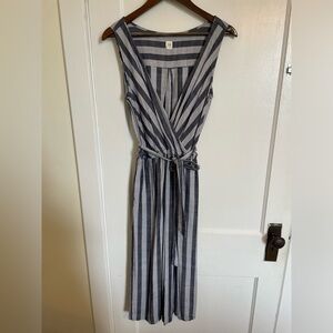 Blue Striped, wide leg romper from Gap
